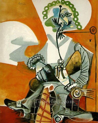 Musketeer and the pipe 1968 cubism Pablo Picasso Oil Paintings